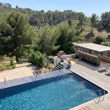 Somptueuse D'architecte Climatisee Avec Piscine Chauffee * バンドール